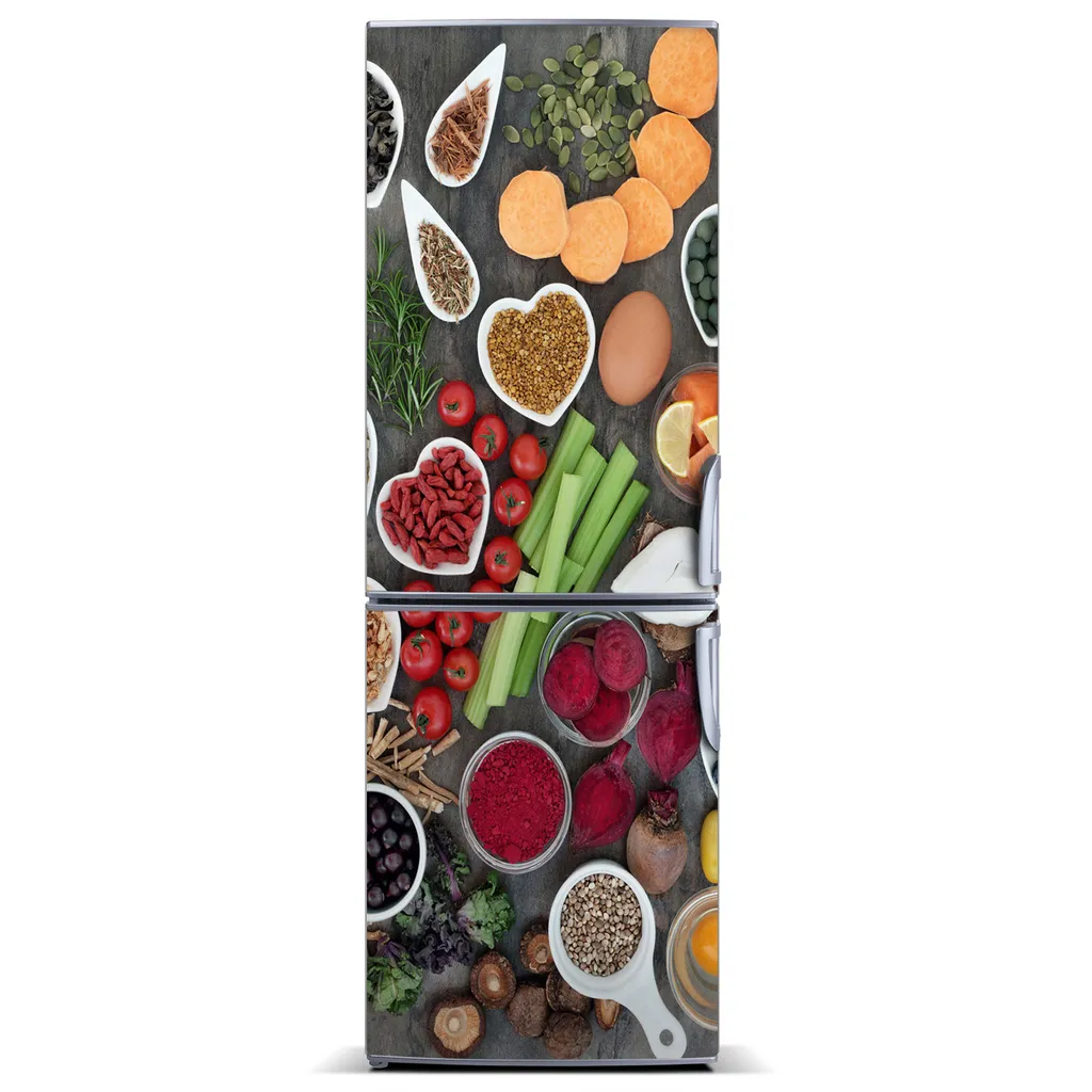 Tulup Kühlschrankdekoration - Magnetmatte - 70 cm x 190 cm - Magnet auf dem Kühlschrank - Gesundes Essen